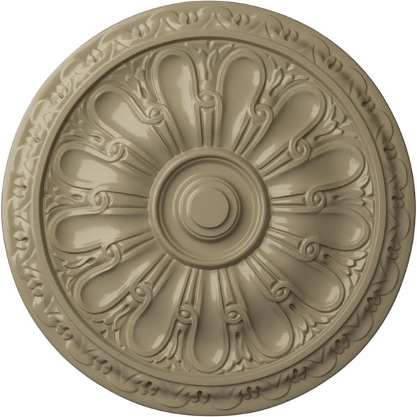 Ekena Millwork Kirke Ceiling Medallion (Fits Canopies up to 3 3/4"), Hand-Painted Gobi Desert, 15 3/4"OD x 5/8"P CM16KIGDF - main